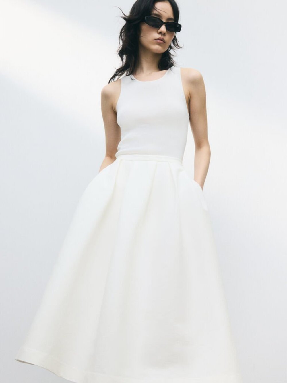 NWT Classic Circle Skirt Minimalist Office Chic Quiet Luxury - Picture 6 of 6